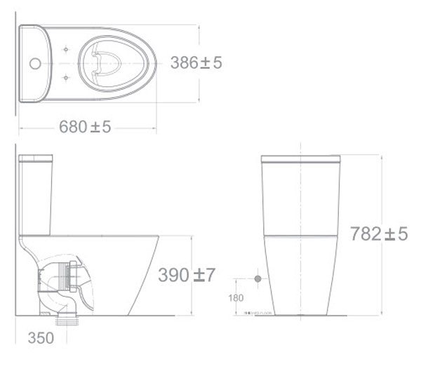 Bồn Cầu American Standard 2407-WT (3107-WT+ 4107-WT) VF-2407