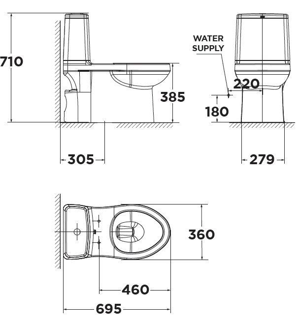 Bồn Cầu American Standard VF-1858 ( VF1858) Dòng Cozy (TL)