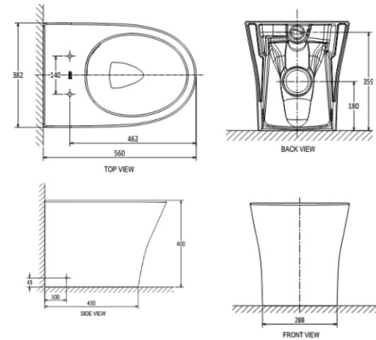 Bồn Cầu American Standard VF-2141S (VF2141S) Đặt Sàn Nắp WP-C119