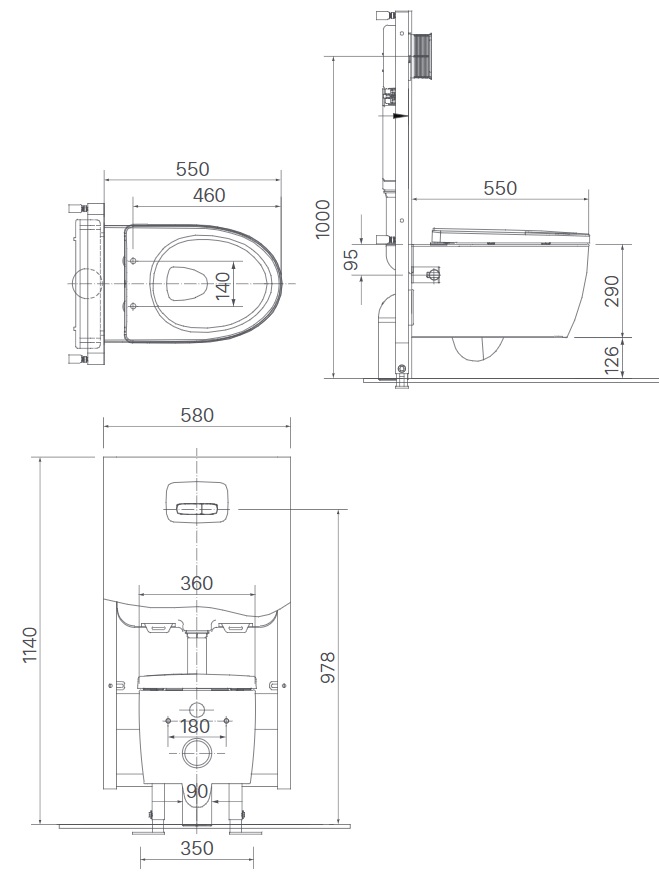 Bồn Cầu INAX AC-952VN (AC952VN) Treo Tường