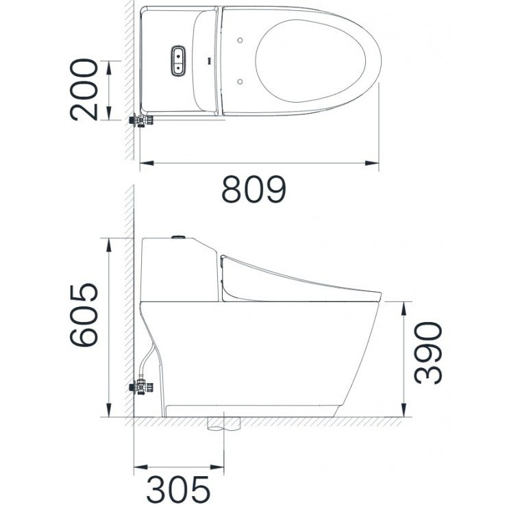 Bồn Cầu Nắp Điện Tử INAX AC-1032/CW-H18VN