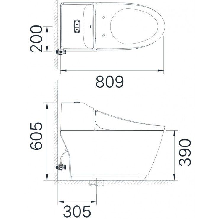 Bồn Cầu Nắp Điện Tử INAX AC-1032/CW-H20VN