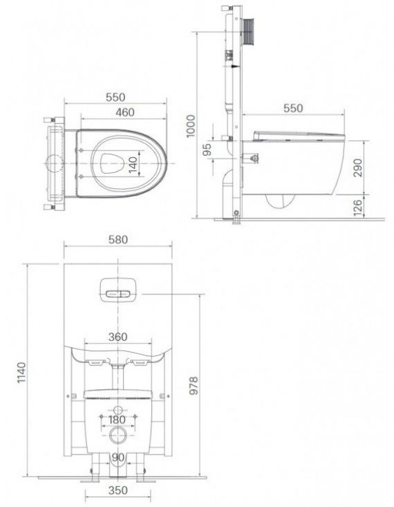 Bồn Cầu Nắp Điện Tử INAX AC-952/CW-KA22AVN Treo Tường