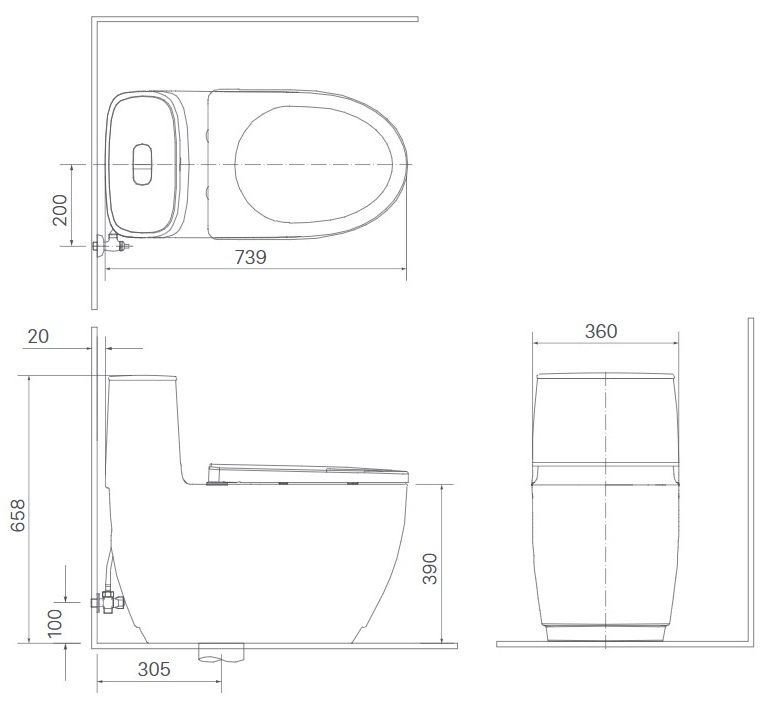 Bồn Cầu Thông Minh INAX AC-1052/CW-KA22AVN