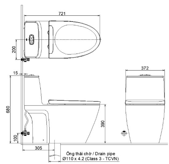 Bồn Cầu Thông Minh INAX AC-902/CW-KA22AVN