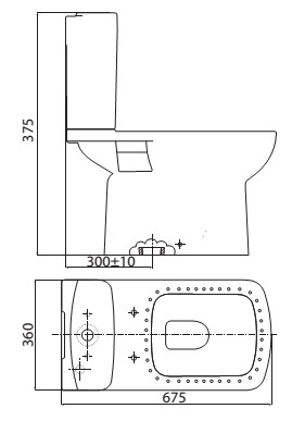 Bồn Cầu Viglacera VI6 2 Khối Nắp Êm