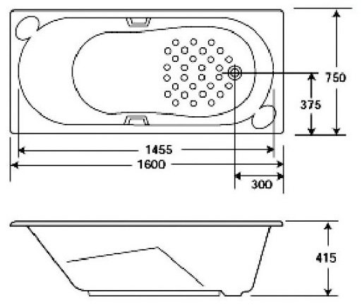Bồn Tắm Xây American Standard 7130-WT (7130WT) Europa 1.6 Mét