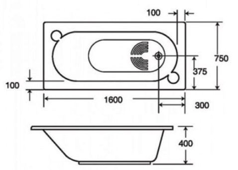 Bồn Tắm Xây American Standard 8161-WT (8161WT) Saturn 1.6 Mét
