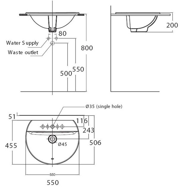 Chậu Lavabo American Standard 0452-WT (0452WT) Dương Bàn