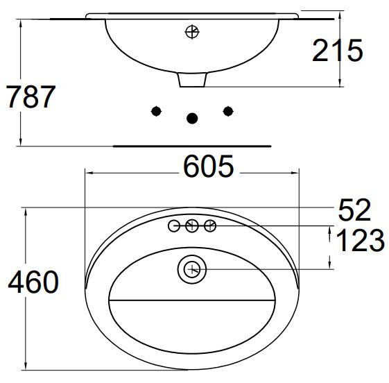 Chậu Lavabo American Standard 0477-WT (0477WT) Dương Vành