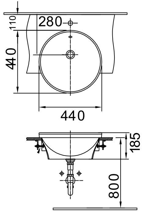 Chậu Lavabo American Standard VF-0333 (VF0333) Bán Âm