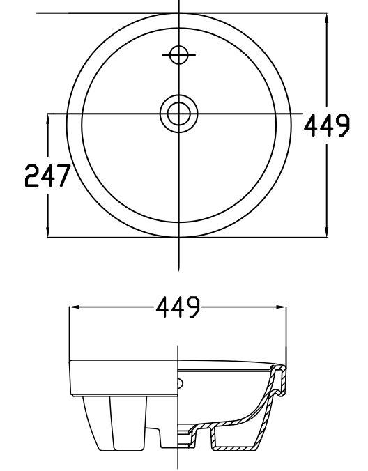 Chậu Lavabo American Standard WP-F307 (WPF307) Bán Âm