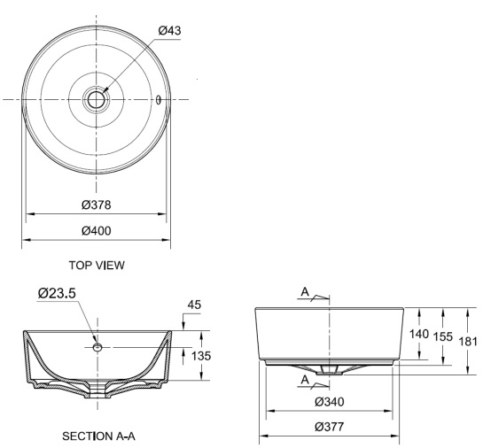 Chậu Rửa Đặt Bàn American Standard Acacia E 0509-WT (0509WT)