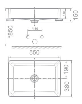 Chậu Rửa Đặt Bàn American Standard WP-F412 (WPF412) Acacia E Supasleek