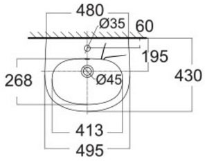 Chậu Rửa Lavabo American Standard VF-0947 (VF0947) Codie Treo Tường