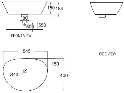 Chậu Rửa Lavabo American Standard WP-F633 (WPF633) Neo Modern Đặt Bàn