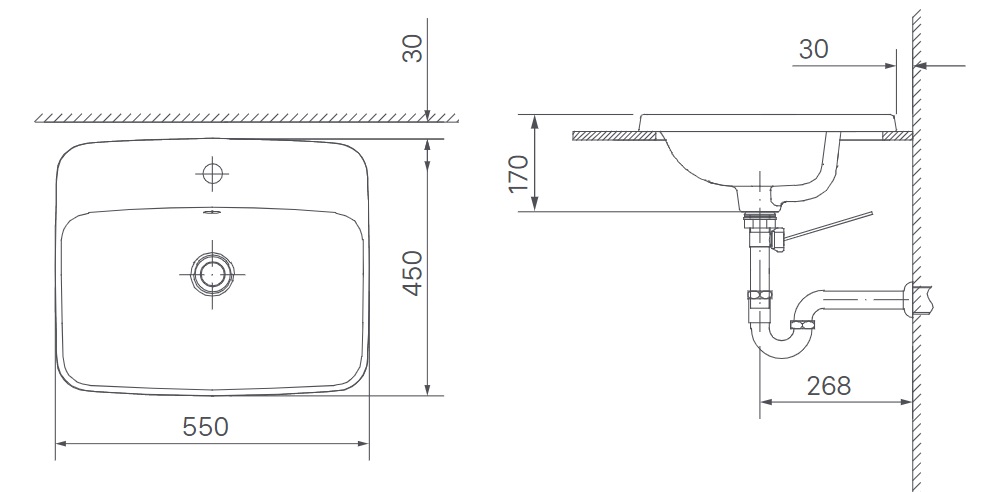 Chậu Rửa Lavabo Inax AL-2398V (AL2398V) Dương Vành AquaCeramic