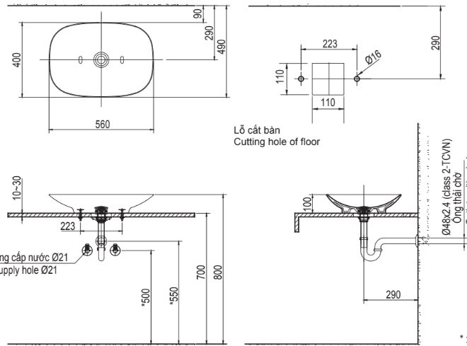 Chậu Rửa Lavabo Inax AL-S620V (ALS620V) Đặt Bàn