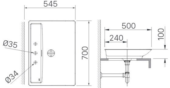 Chậu Rửa Lavabo Inax AL-S630V (ALS630V) Đặt Bàn Aqua Ceramic