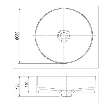 Chậu Rửa Lavabo Viglacera CM02 Đặt Bàn Tròn