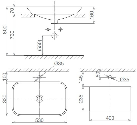 Chậu Rửa Lavabo Viglacera V28 Đặt Bàn