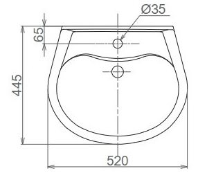 Chậu Rửa Lavabo Viglacera V39 Treo Tường