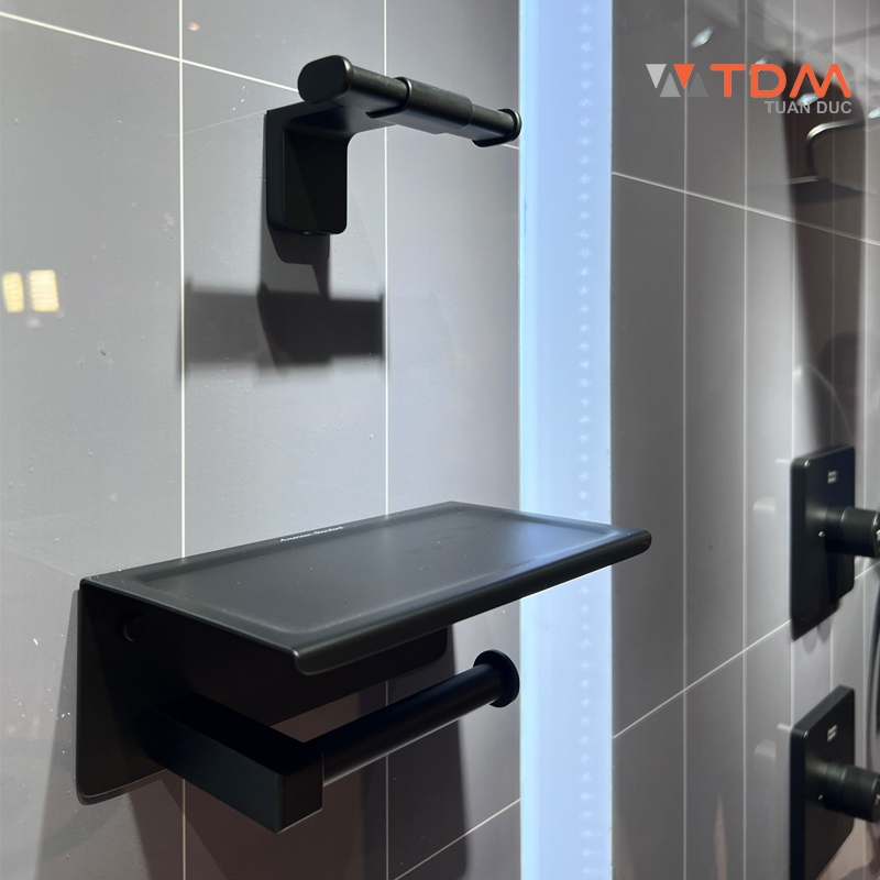 Móc Giấy Vệ Sinh American Standard WF-0498MB Concept Vuông Màu Đen