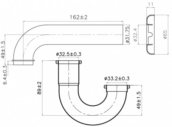 Ống Thải Nước Chữ P American Standard FFAS3939 240mm