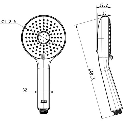 Tay Sen American Standard 1030980001 3 Chế Độ 120 mm