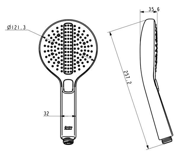 Tay Sen American Standard 1030990001 3 Chế Độ 120 mm RainClick Combing