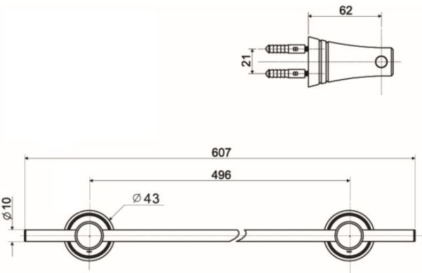 Thanh Treo Khăn American Standard WF-6588 Seva Đơn