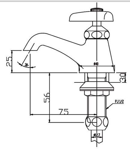 Vòi Chậu Rửa Lạnh Inax LF-1 (LF1) Lavabo
