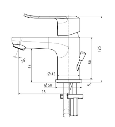 Vòi Lavabo American Standard WF-0701 (WF0701) Neo Modern Nóng Lạnh