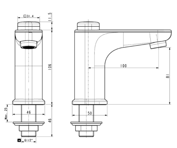 Vòi Lavabo American Standard WF-T823 (WFT823) Nước Lạnh