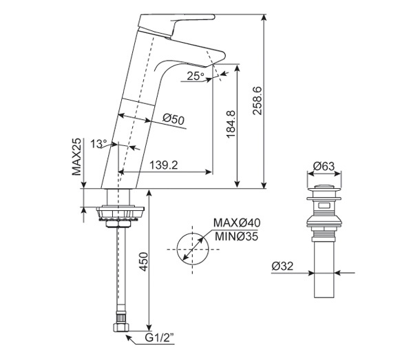 Vòi Lavabo Nóng Lạnh American Standard Active WF-3902 (WF3902)