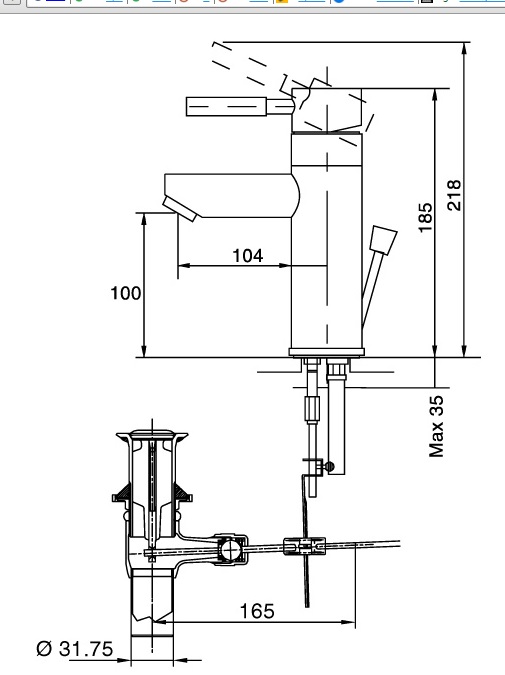 Vòi Rửa Lavabo Inax LFV-8000S (LFV8000S) Nóng Lạnh