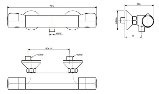 Vòi Sen Nhiệt Độ American Standard WF-4950 (WF4950) Temptacion