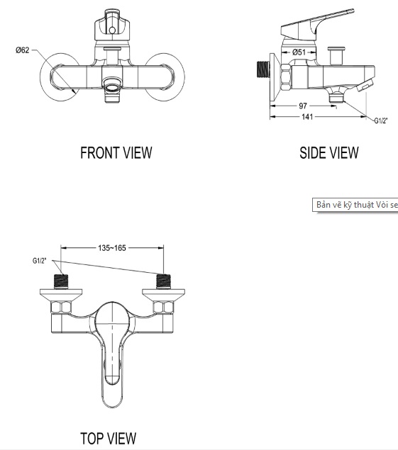 Vòi Sen Nóng Lạnh American Standard Concept WF-1411 (WF1411) (TL)